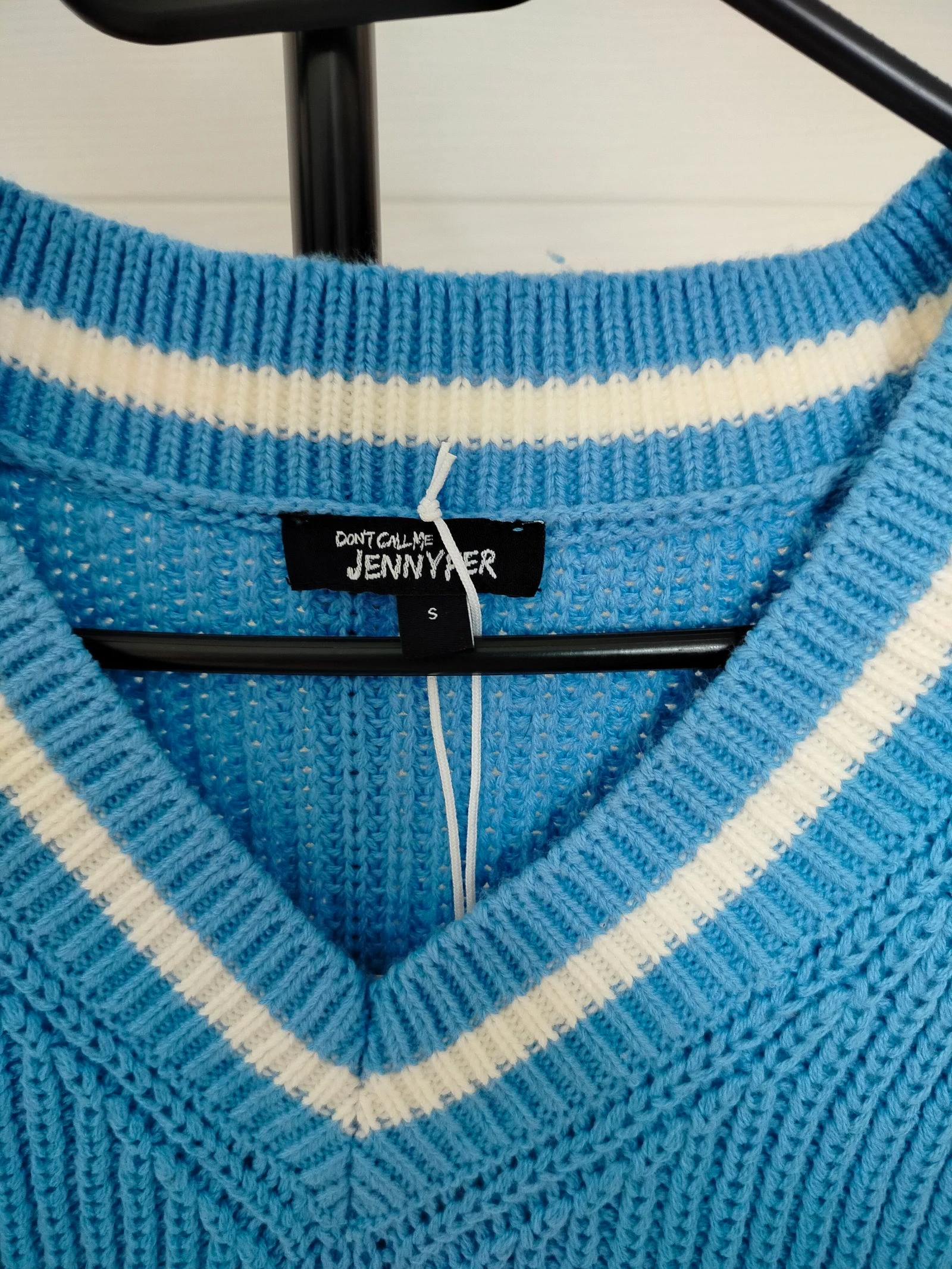 Jennyfer sky blue sleeveless sweater size S new with tag – photo 2
